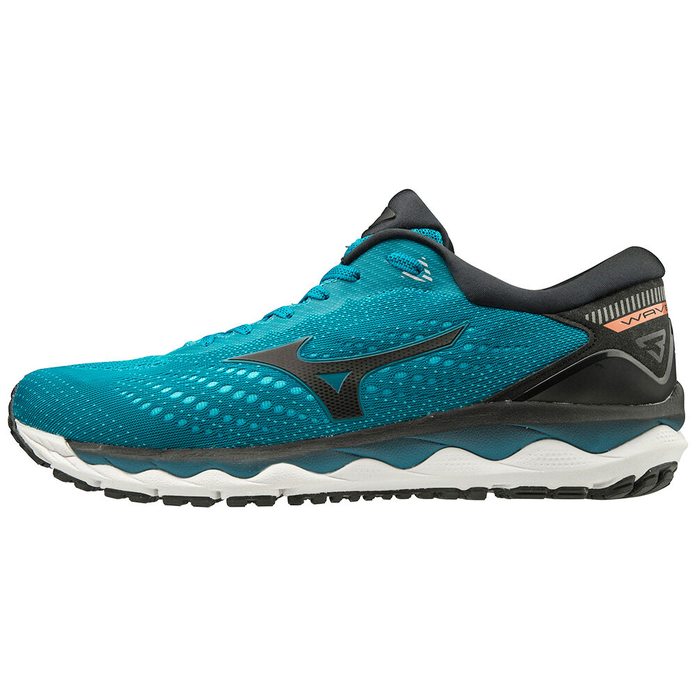 Mizuno WAVE SKY 3 - Erkek Koşu Ayakkabısı - Mavi/Siyah Türkiye (MNGWXV-026)